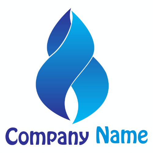 sample blue logo of a logo design company